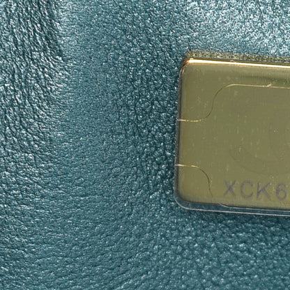 Chanel Iridescent Caviar Quilted Medium Double Flap Green 7 of 9