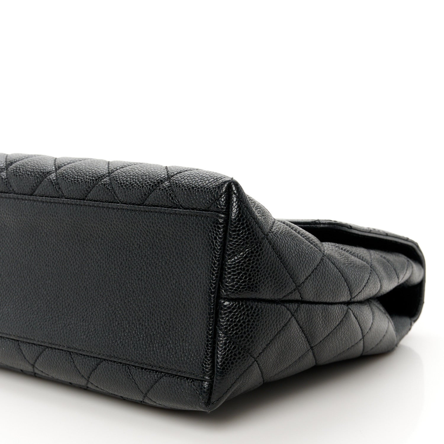Chanel Caviar Quilted Jumbo Kelly Flap Black 11 of 12