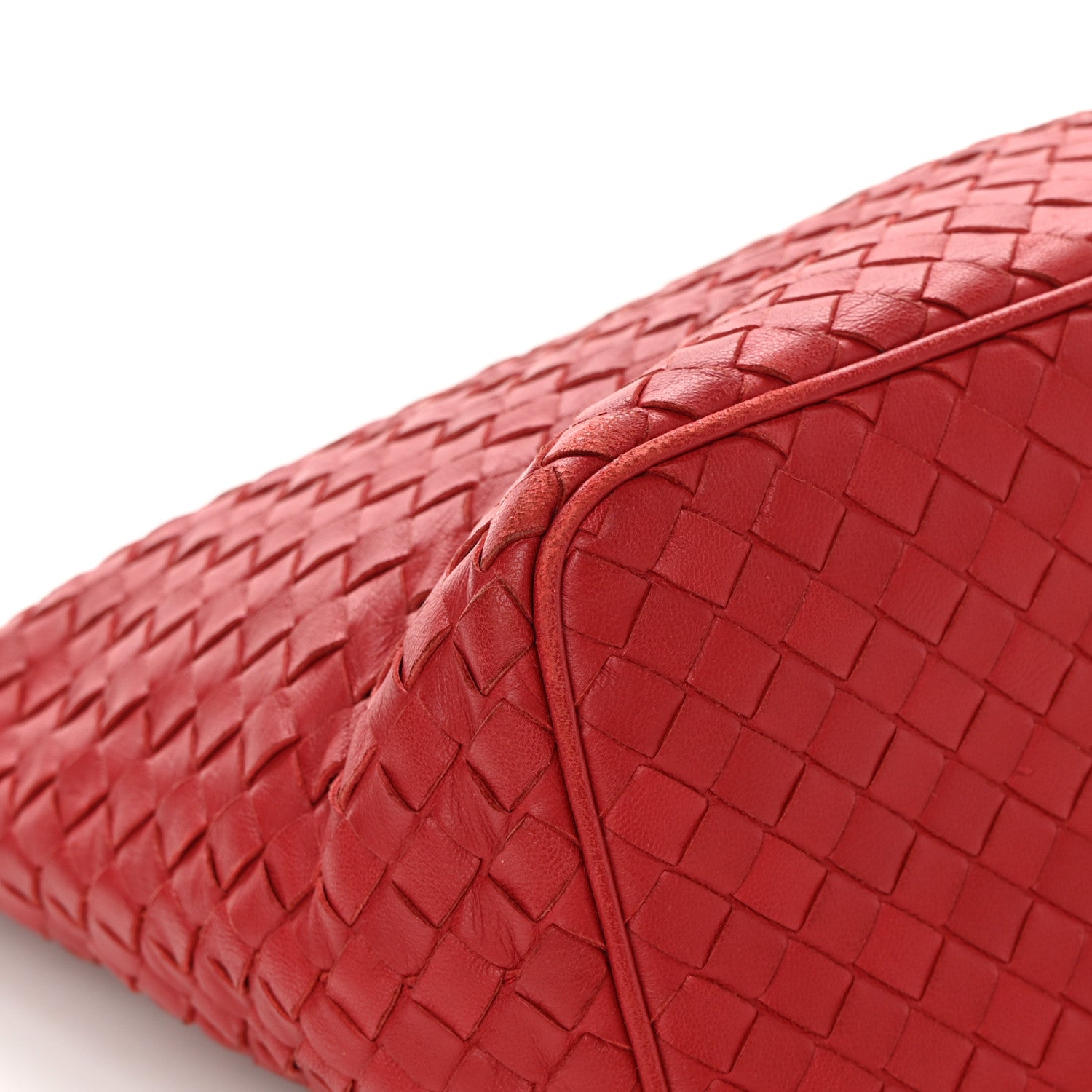 Bottega Veneta Nappa Intrecciato Small Shoulder Bag Red 8 of 11