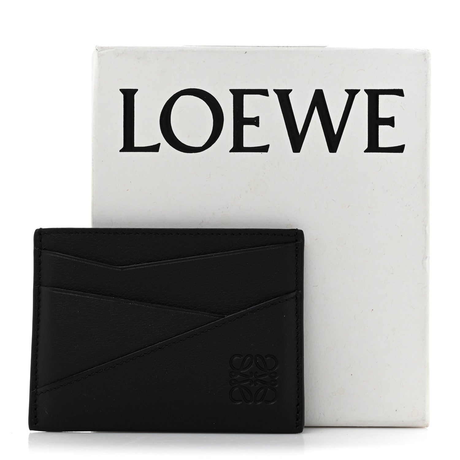 Loewe Calfskin Puzzle Card Holder Black 8 of 8