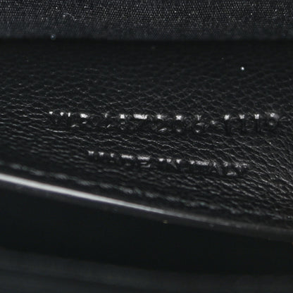 Saint Laurent Grain De Poudre Textured Mixed Matelasse Triquilt Medium Monogram Satchel Black 6 of 10