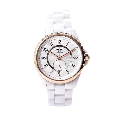 Chanel Stainless Steel 18K Beige Gold Ceramic 36.5mm J12 Automatic Watch White 1 of 7
