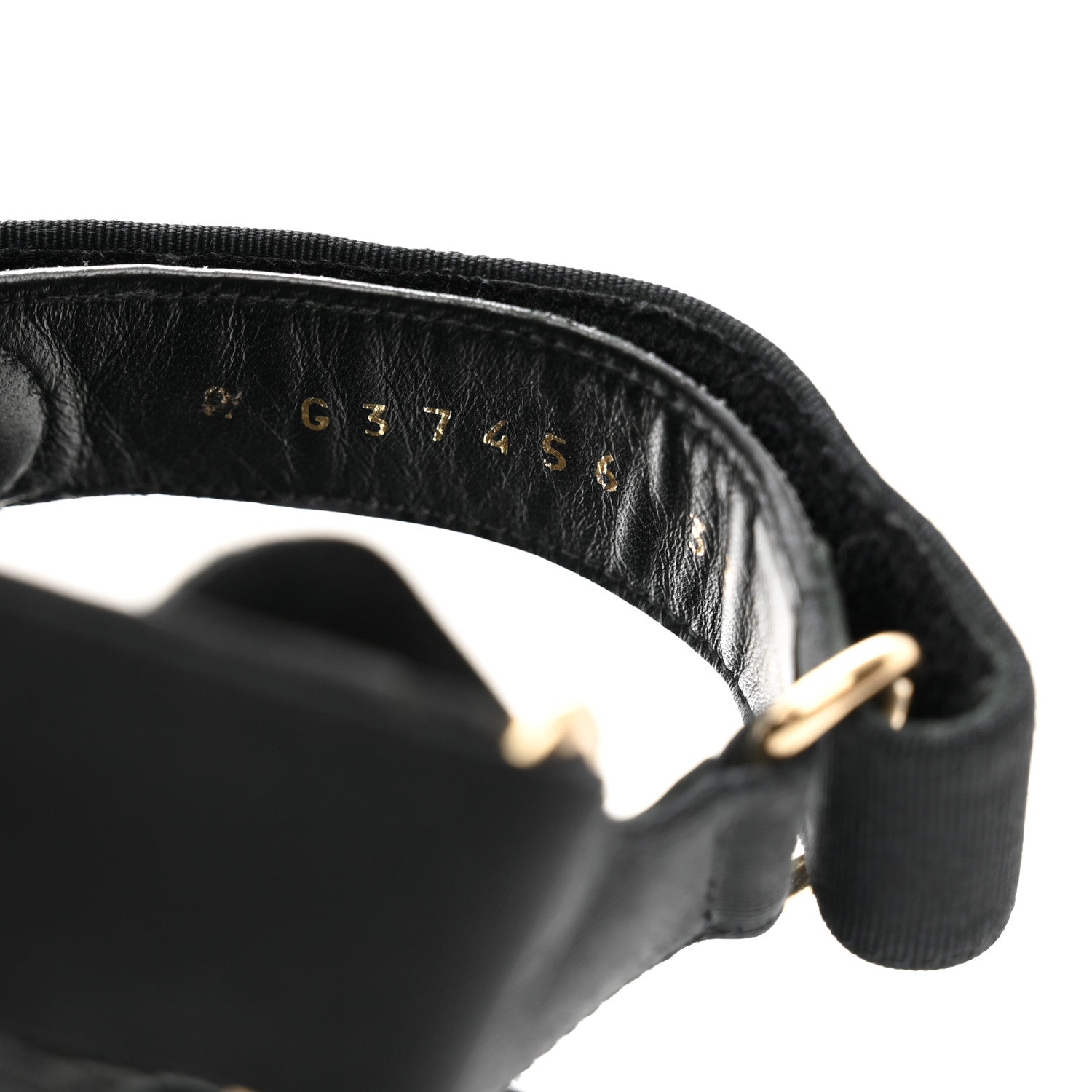 Chanel Grosgrain Crystal Logo Platform Sandals 38 Black 8 of 10