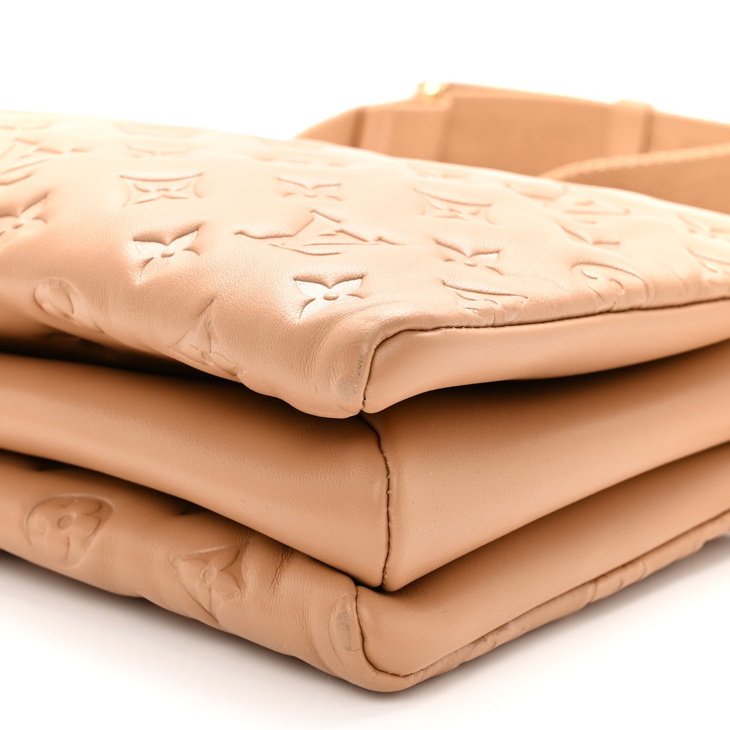 Louis Vuitton Lambskin Embossed Monogram Coussin PM Camel 10 of 10