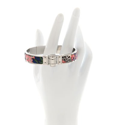 Hermes Enamel Printed Narrow The Three Graces Hinged Bracelet M Pink Delirium 2 of 5