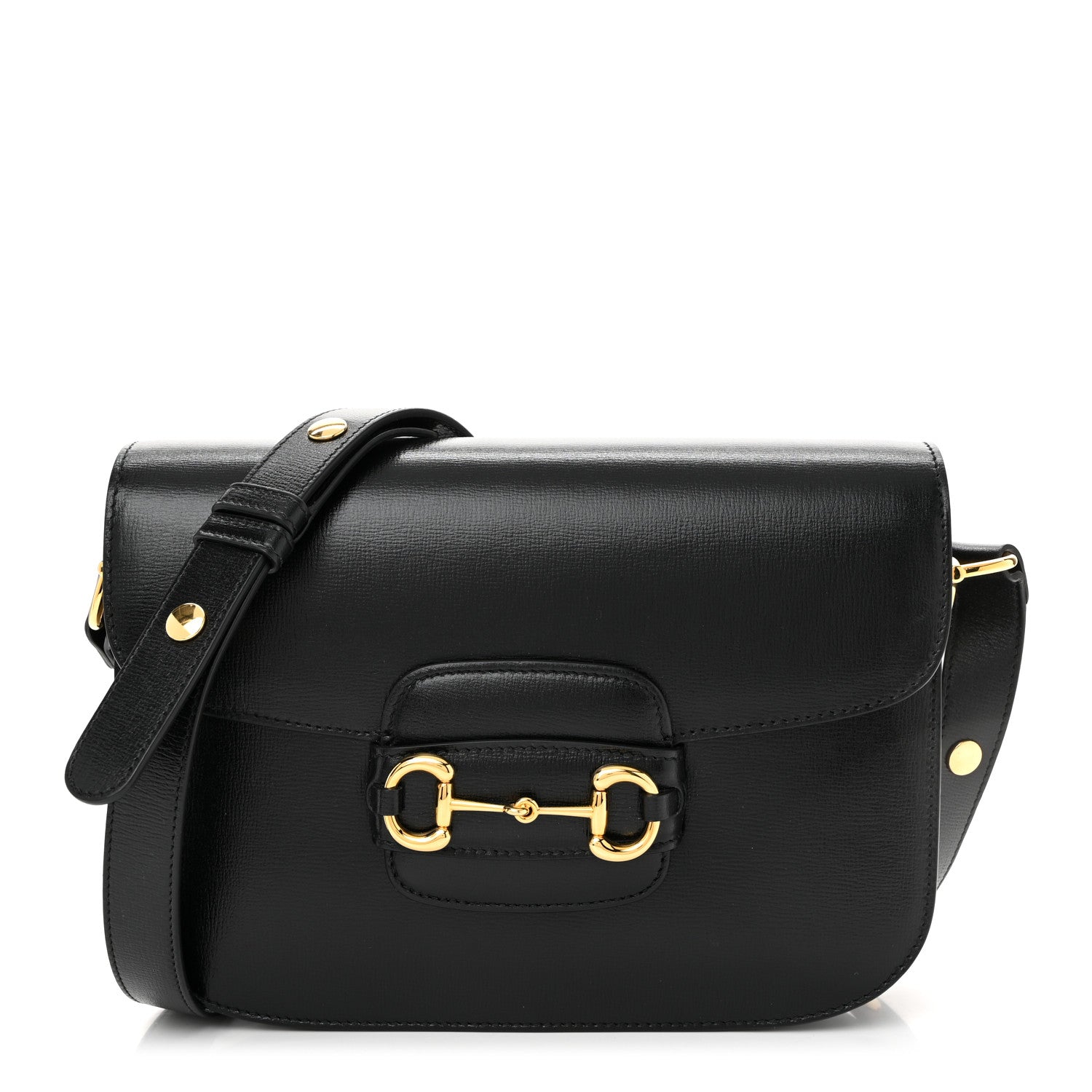 Gucci Azalea Calfskin Horsebit 1955 Shoulder Bag Black 1 of 12