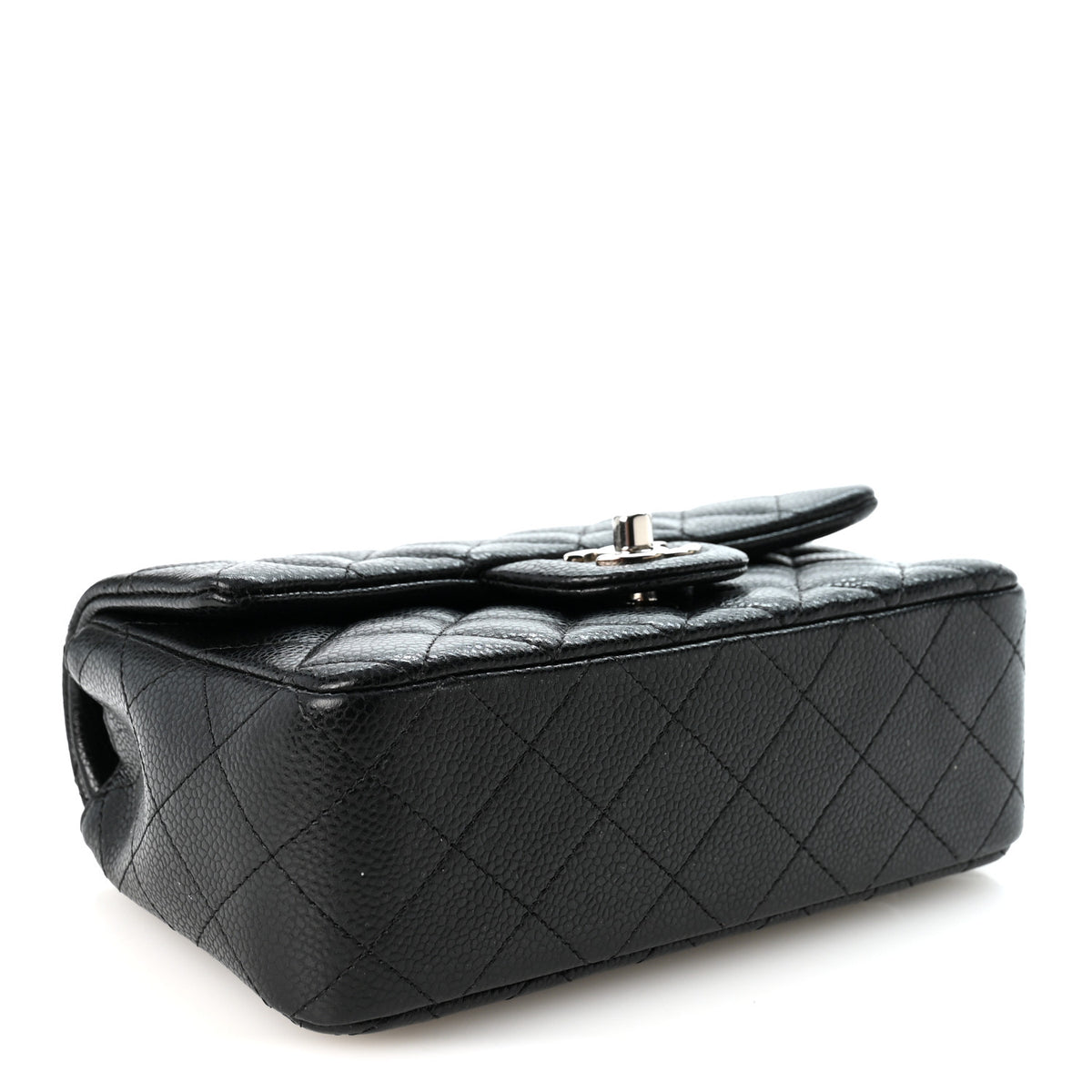 Caviar Quilted Mini Rectangular Flap Black