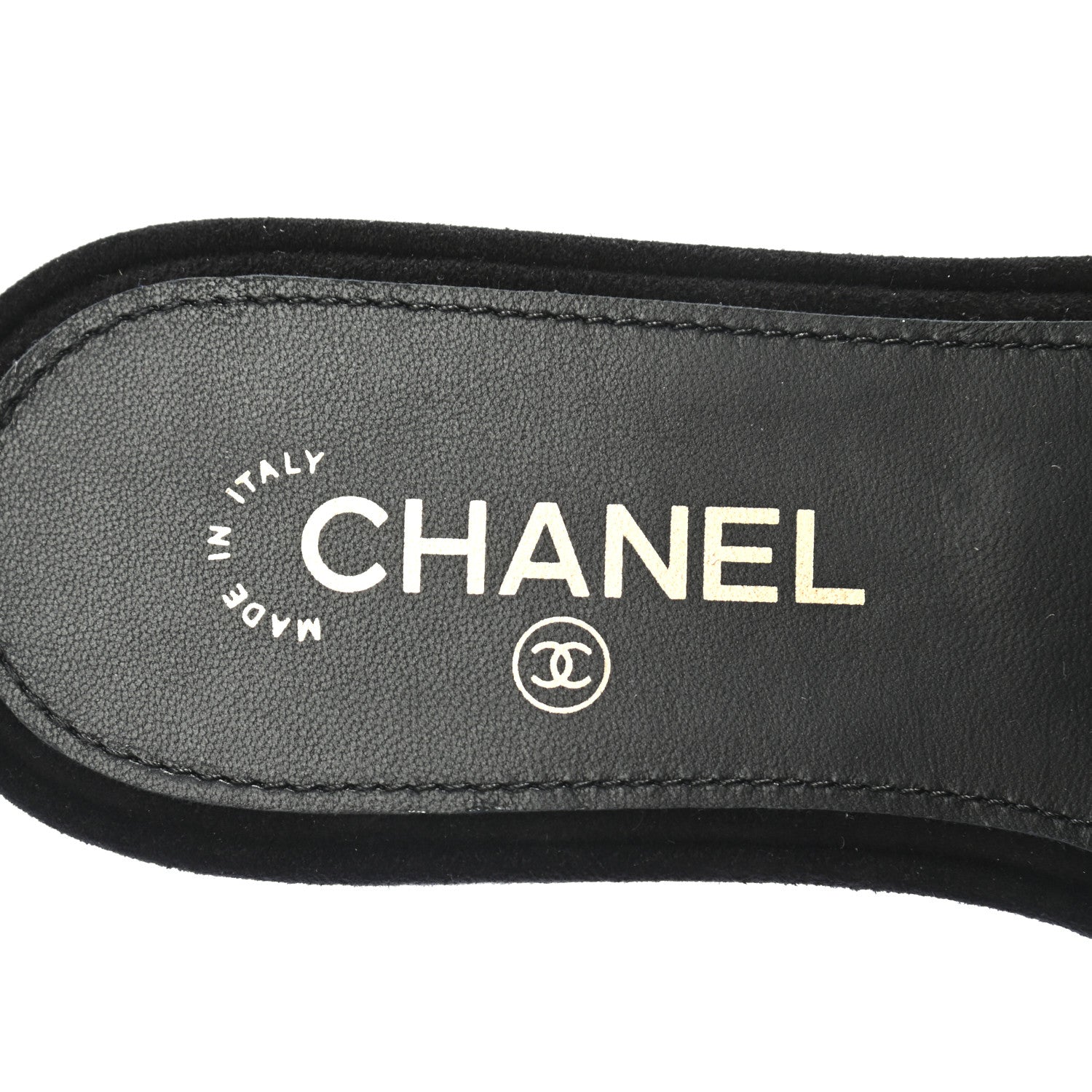 Chanel Pearl Embroidery CC Mules 37 Black White 6 of 7
