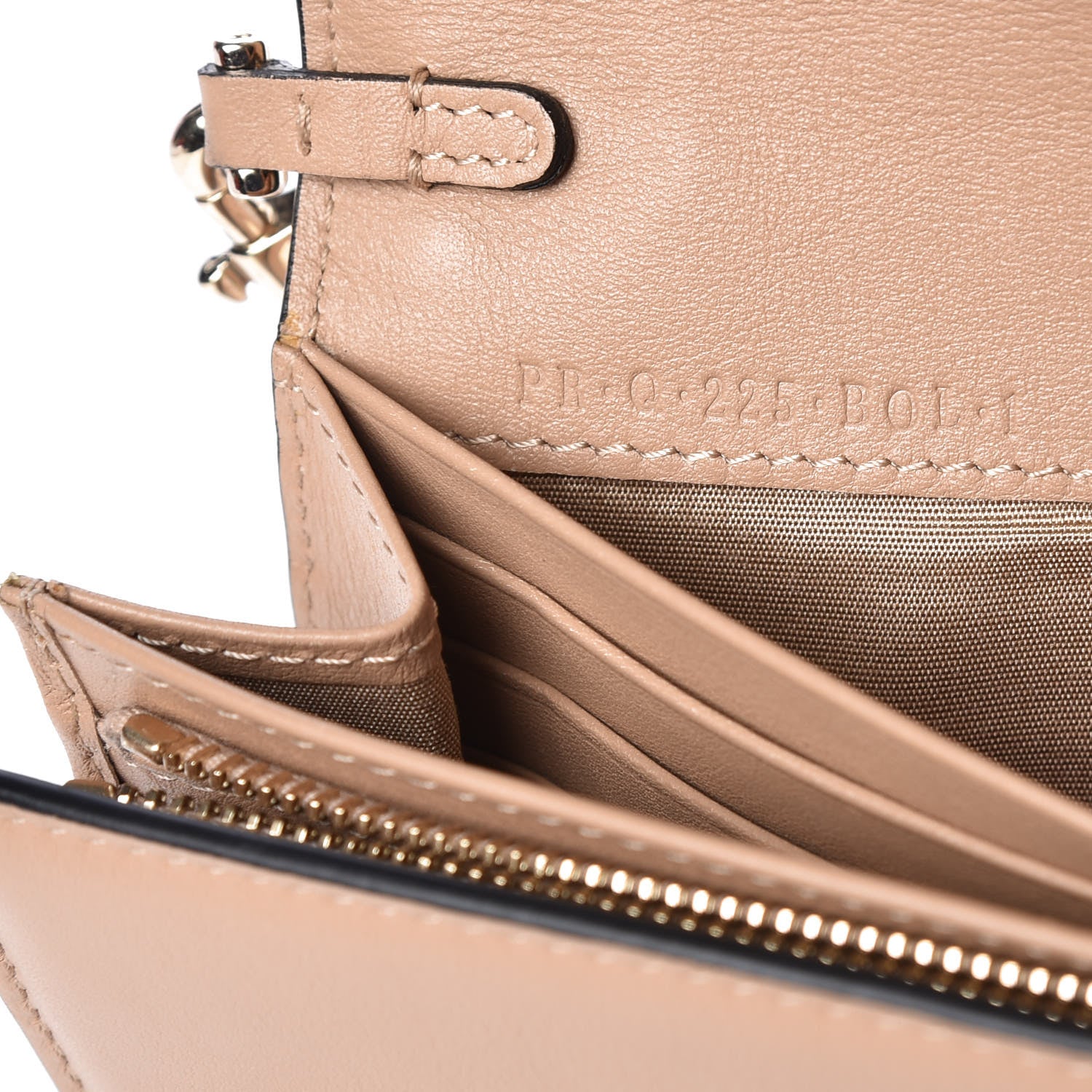 Valentino Garavani Calfskin Rockstud Wristlet Travel Wallet Camel Rose 8 of 11