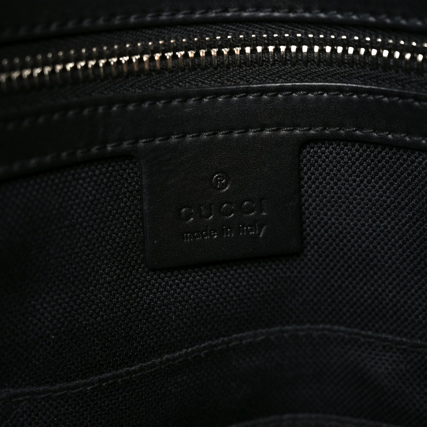 GG Supreme Monogram Appia Calfskin Web Briefcase Black