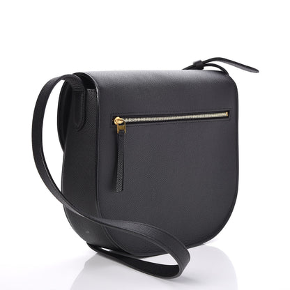 Celine Grained Calfskin Medium Trotteur Black 3 of 7