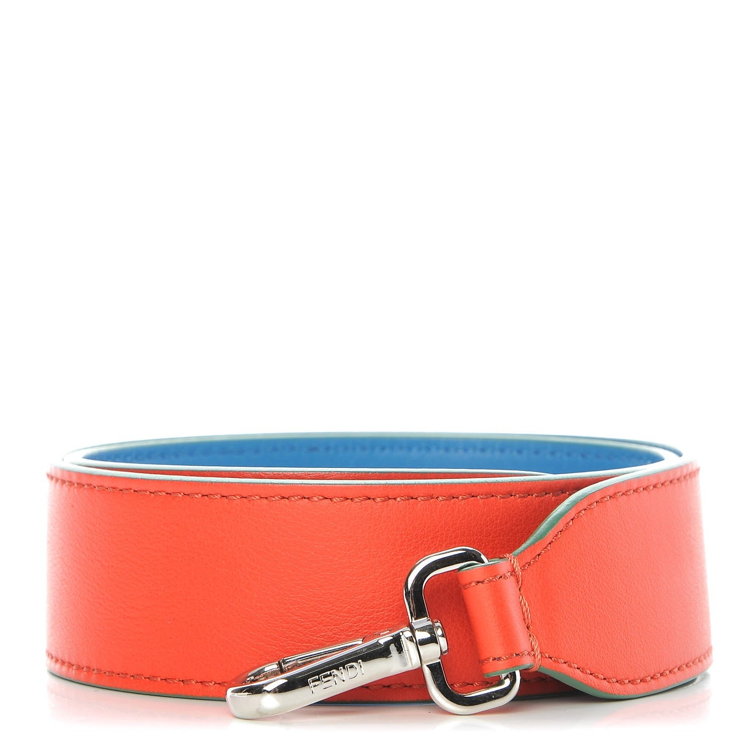 Fendi Vitello Dolce Bi-Color Strap You Papavero Blue Royal 1 of 5