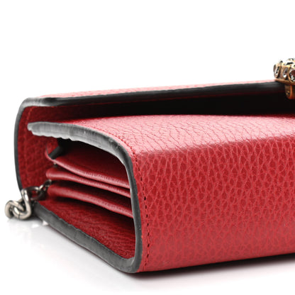 Gucci Calfskin Mini Dionysus Chain Wallet Hibiscus Red 9 of 11