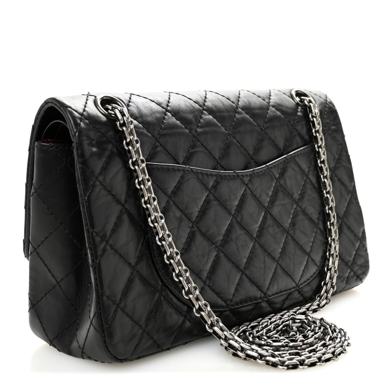 Chanel Aged Calfskin Quilted 2.55 Reissue 225 Flap Black 3 of 12