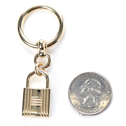 Hermes Permabrass Loop Charms Cadenas Scarf Ring Gold 2 of 4