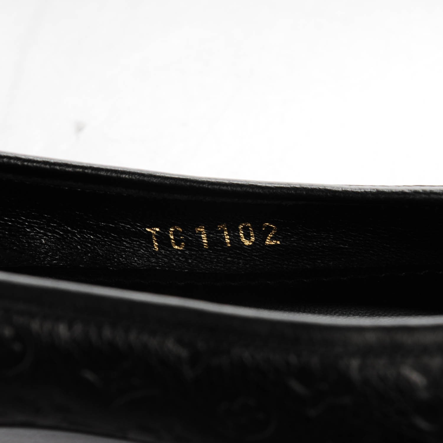 Louis Vuitton Calfskin Monogram Embossed Debbie Ballerina Flats 38 Black 5 of 7