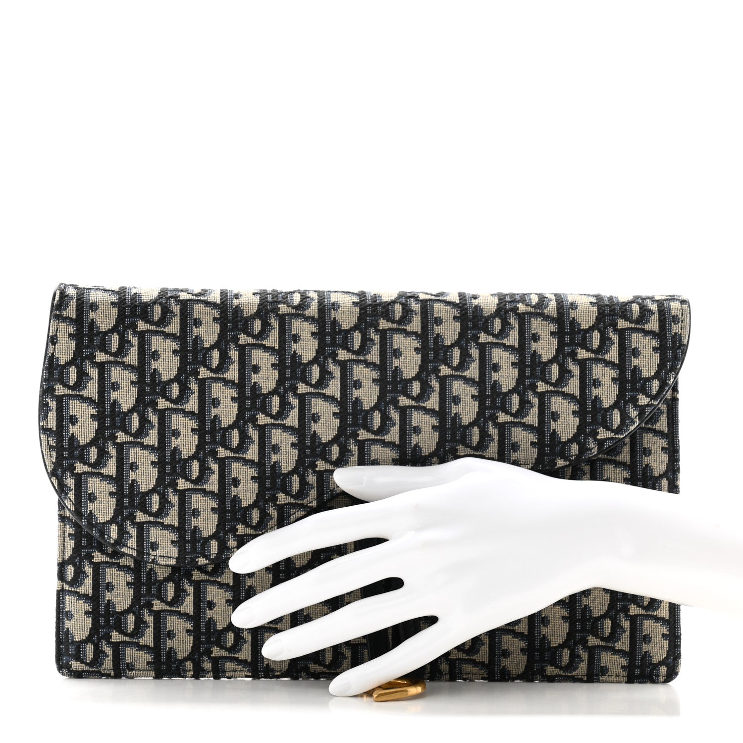 Christian Dior Oblique Saddle Pouch Blue 2 of 8