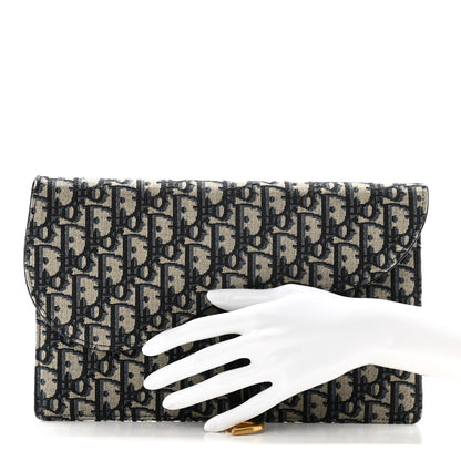 Christian Dior Oblique Saddle Pouch Blue 2 of 8