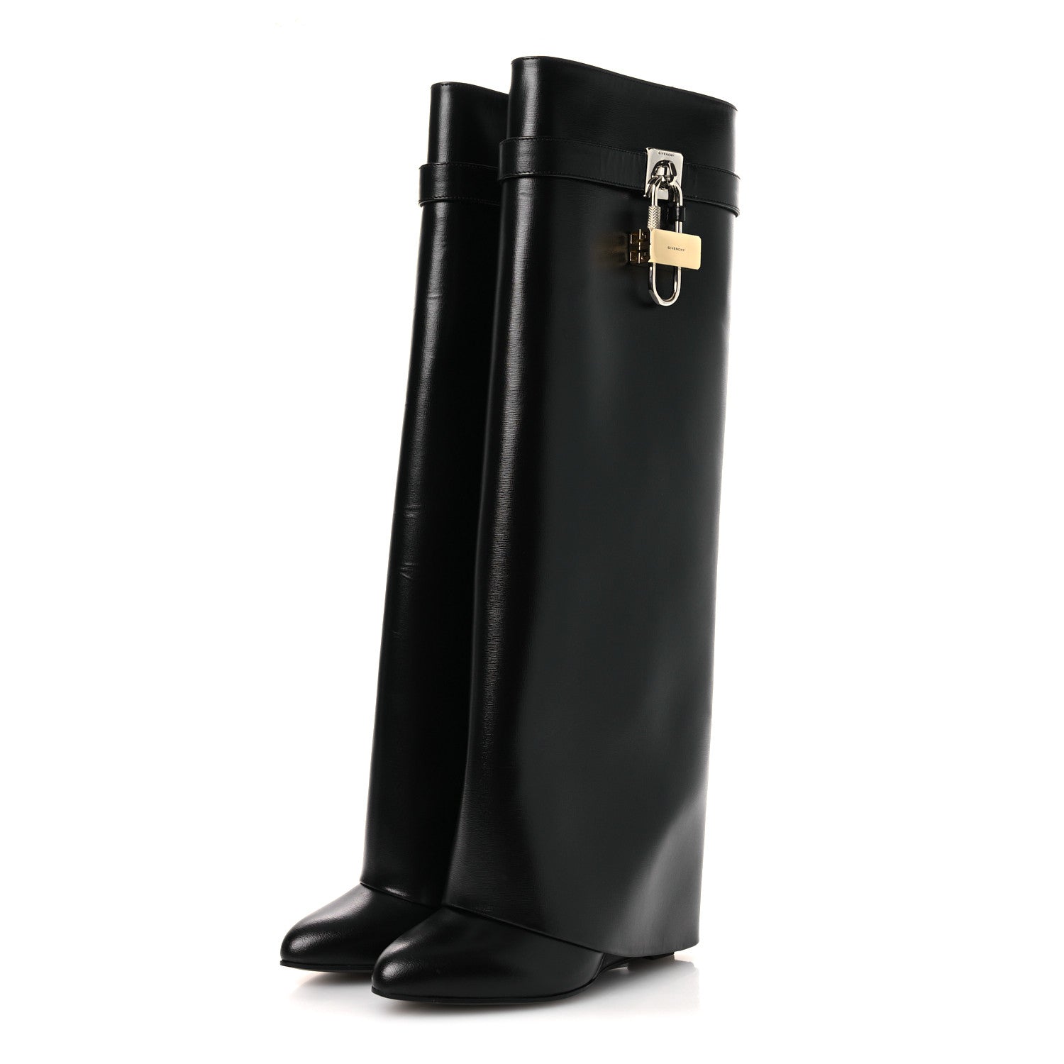 Givenchy Calfskin Shark Lock Pant Boots 37.5 Black 1914987