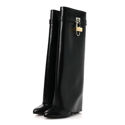 Givenchy Calfskin Shark Lock Pant Boots 37.5 Black 4 of 13