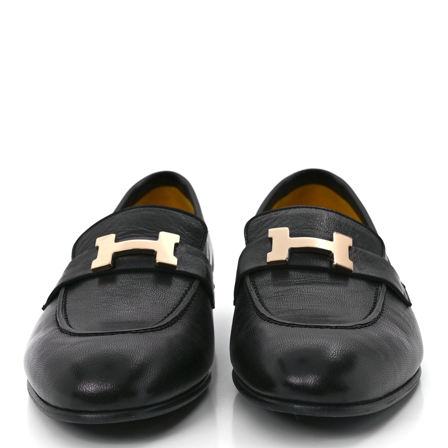Goatskin Womens Paris Loafers 38.5 Black