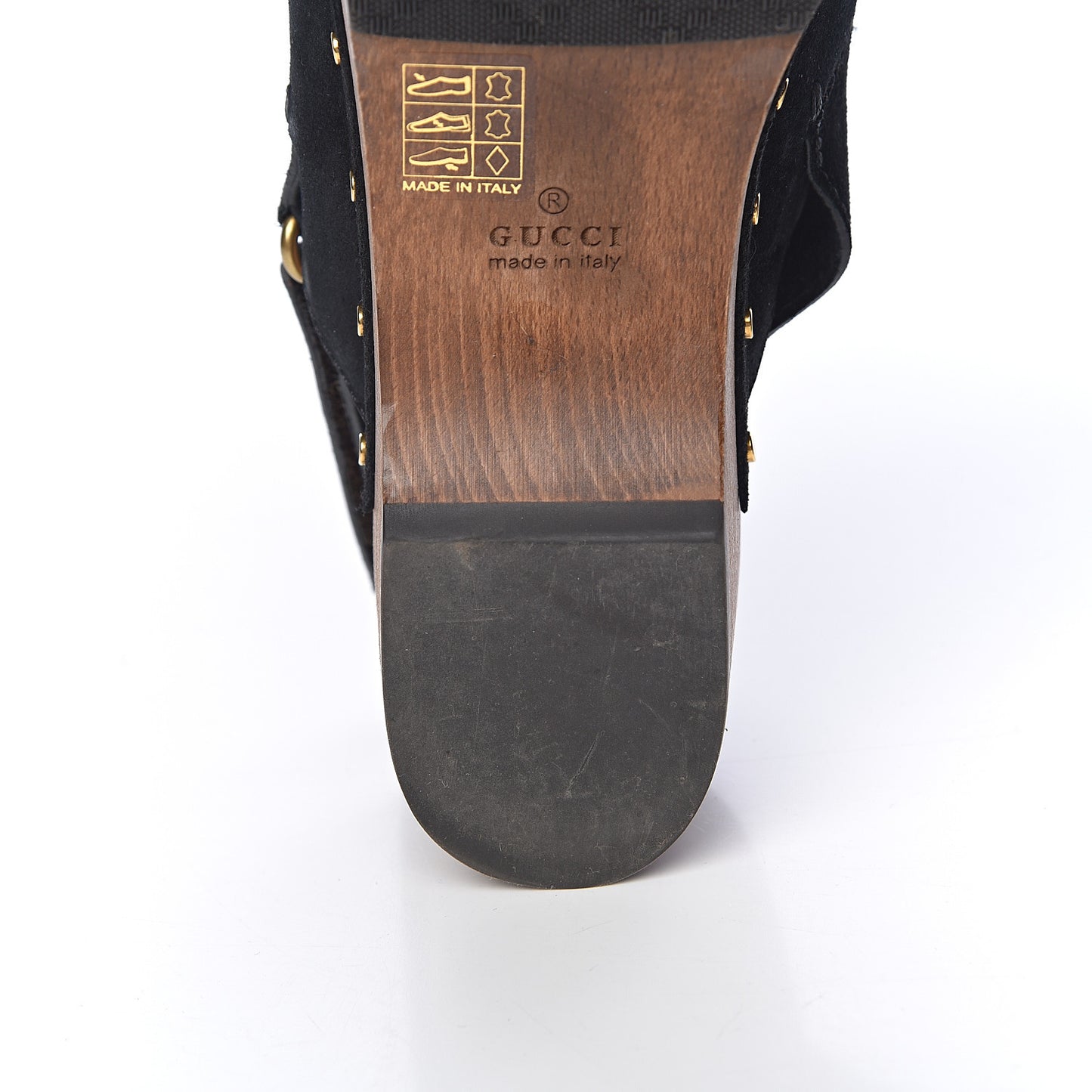 Suede Horsebit Amstel Slingback Clogs 38.5 Black