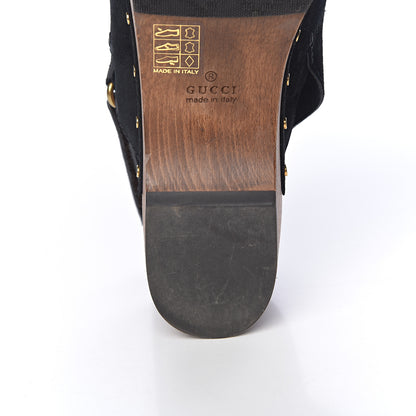 Gucci Suede Horsebit Amstel Slingback Clogs 38.5 Black 15 of 17