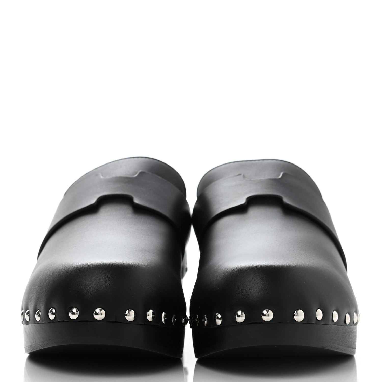 Hermes Calfskin Calya Mules 41 Black 2 of 10