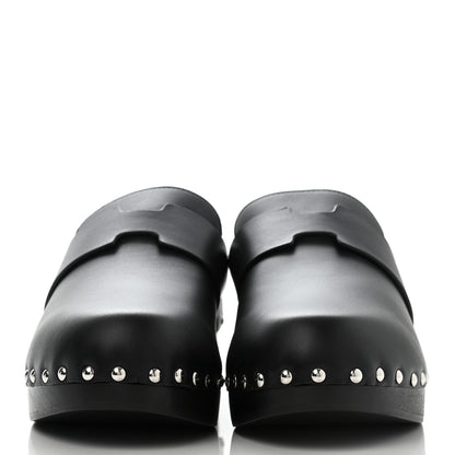Hermes Calfskin Calya Mules 41 Black 2 of 10