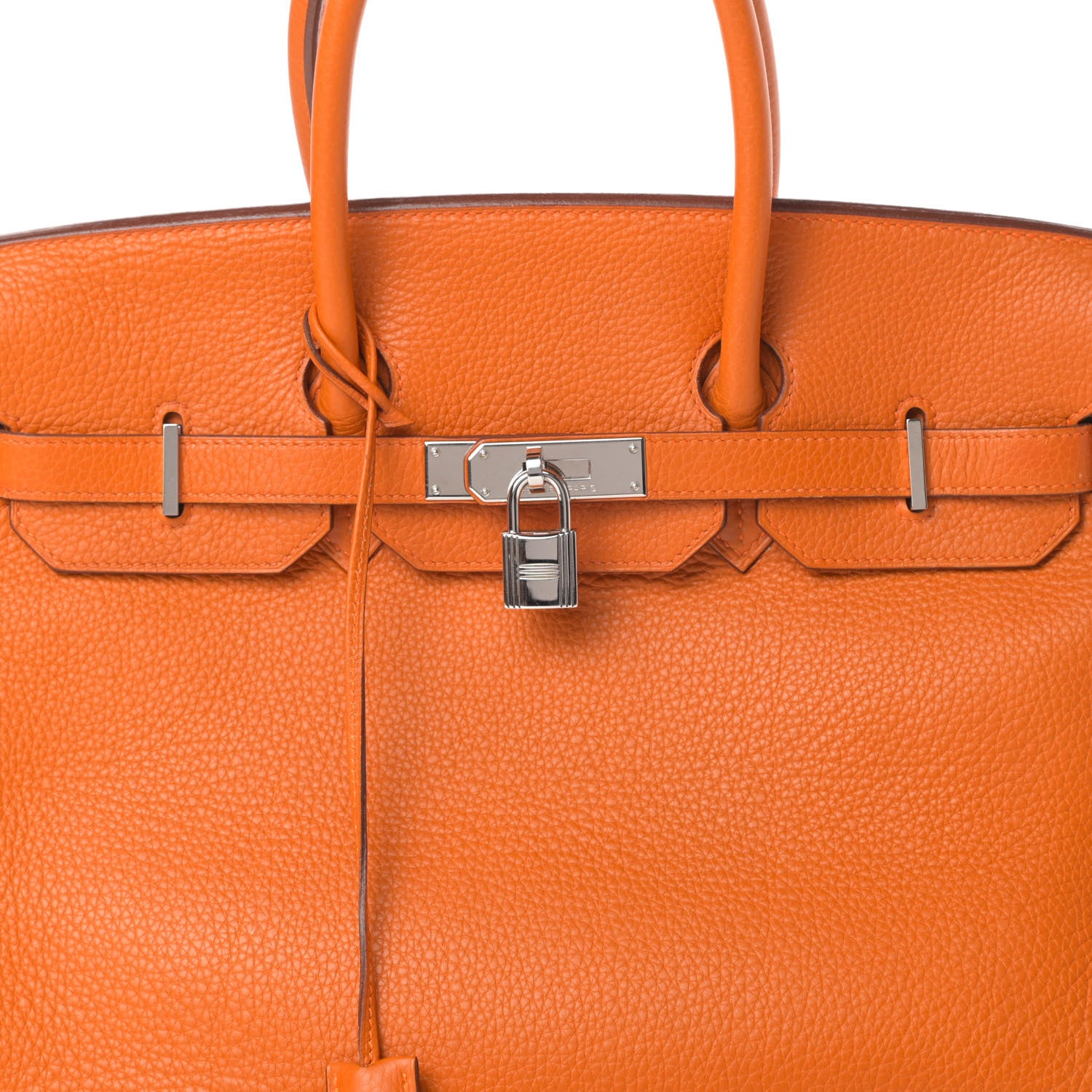 Hermes Taurillon Clemence Birkin 35 Orange 8 of 16