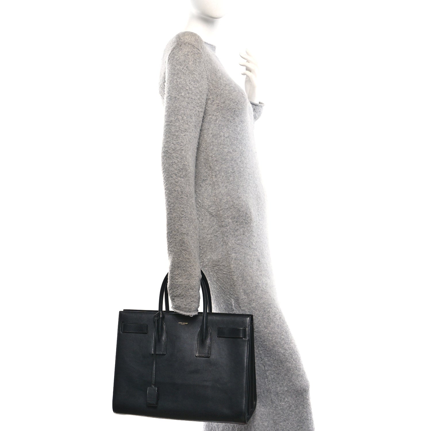Saint Laurent Calfskin Large Sac De Jour Carryall Black 2 of 12