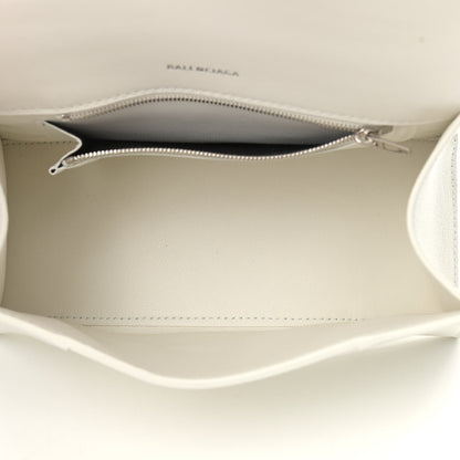 Balenciaga Grained Calfskin Small Hourglass Top Handle Bag White 7 of 10
