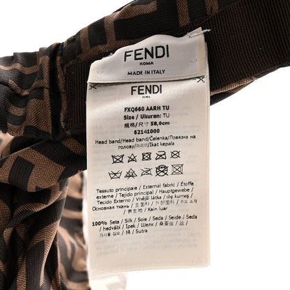 Fendi Silk FF Logo Visor Tobacco 7 of 8