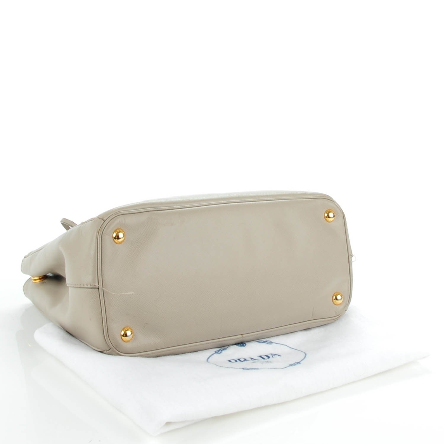 Prada Saffiano Small Galleria Double Zip Tote Pomice 7 of 12