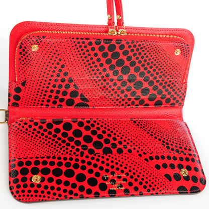 Louis Vuitton Monogram Kusama Waves Insolite Wallet Red 5 of 7