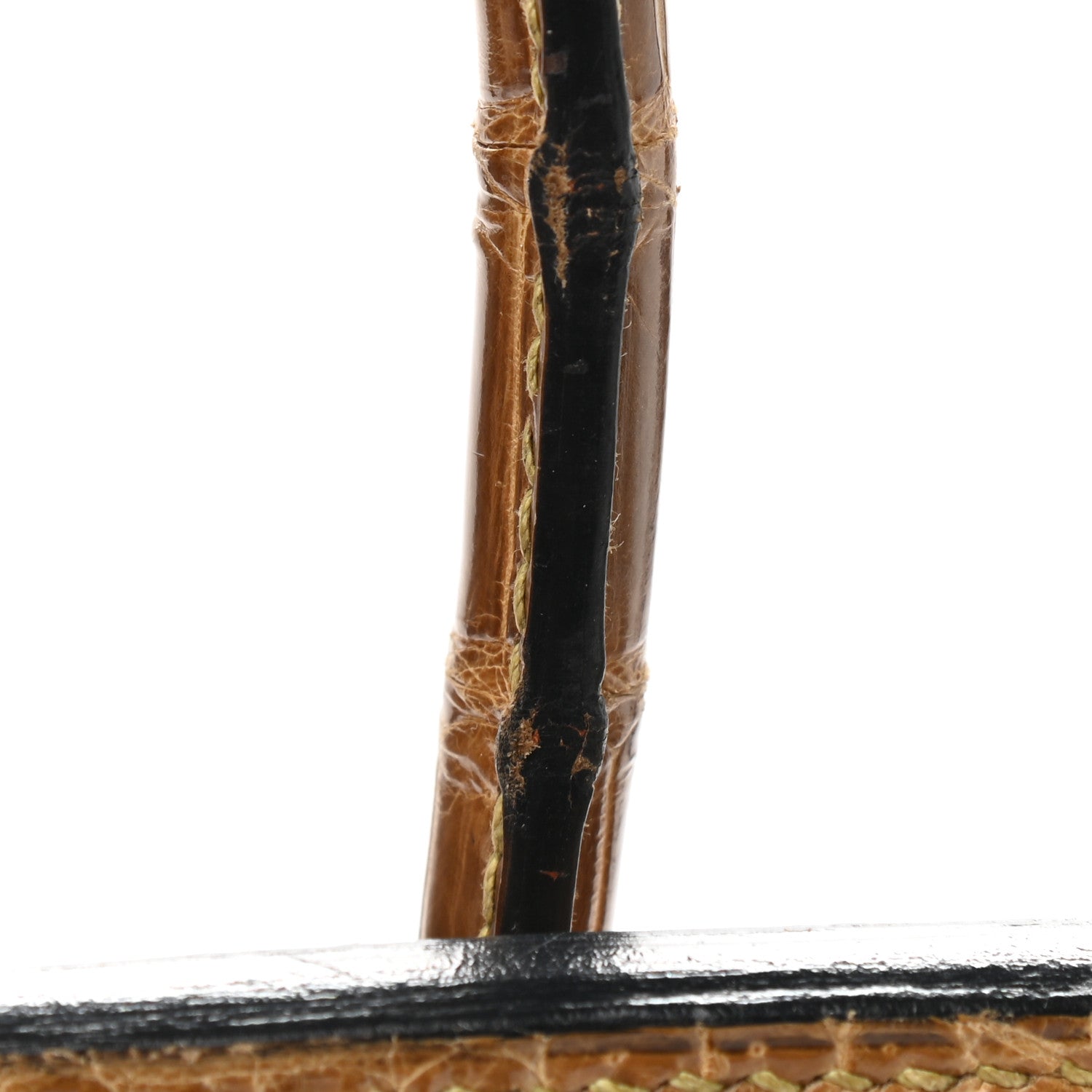 Hermes Shiny Porosus Crocodile Birkin 30 Ficelle Chartreuse 38 of 42