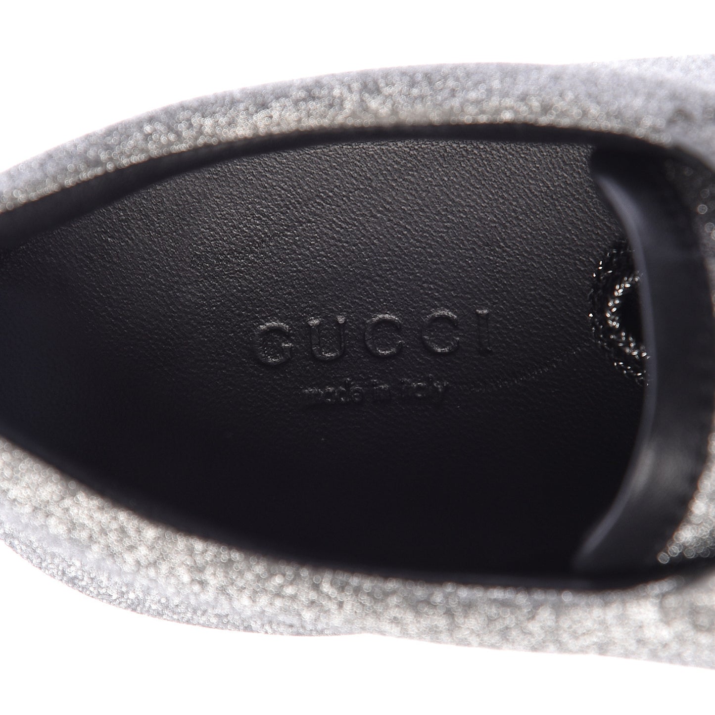 Glitter Fabric Studded Web Womens Sneakers 37 Silver