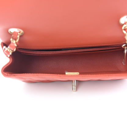 Chanel Lambskin Quilted Mini Rectangular Flap Brown 5 of 9
