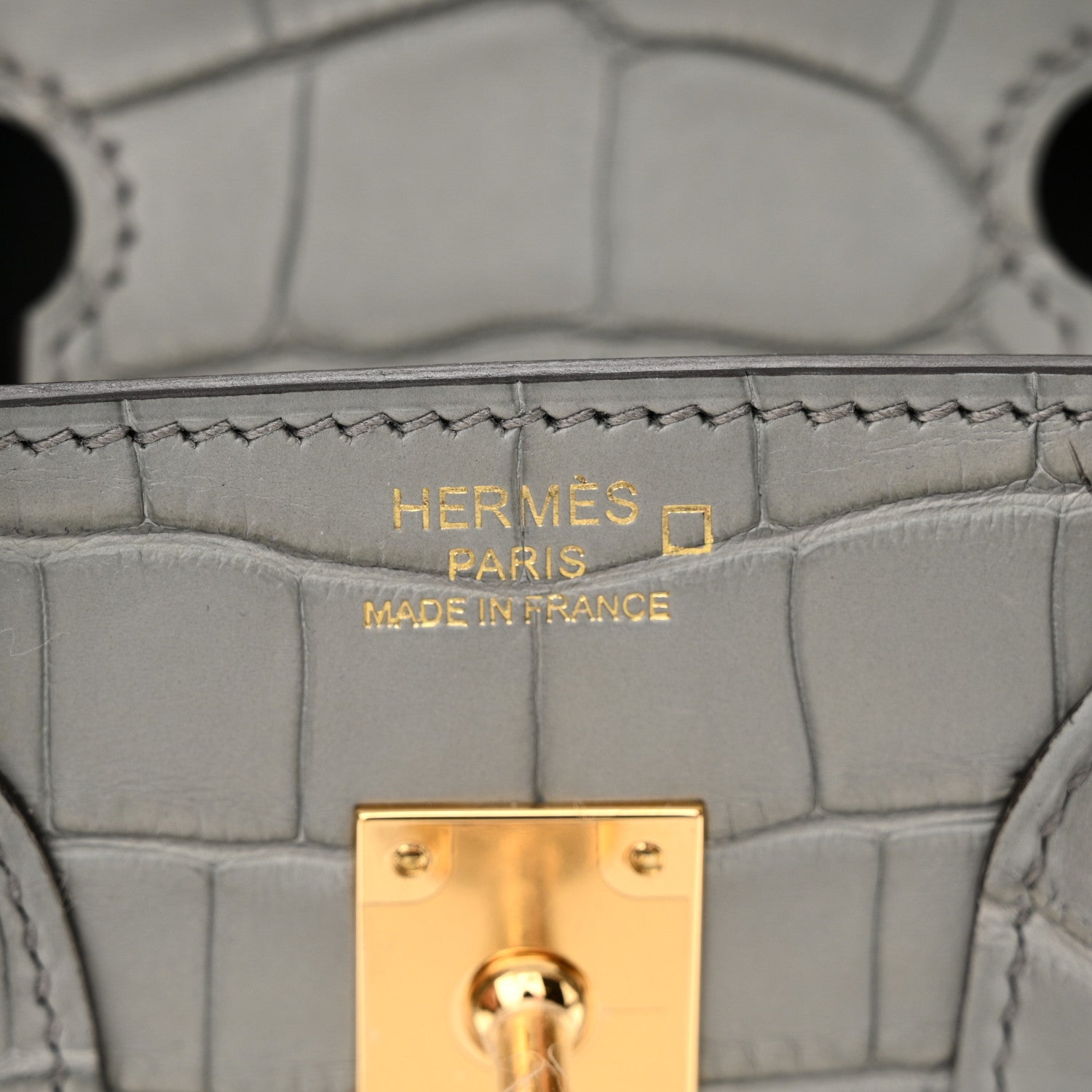 Hermes Matte Alligator Birkin Sellier 25 Gris Ciment 6 of 14