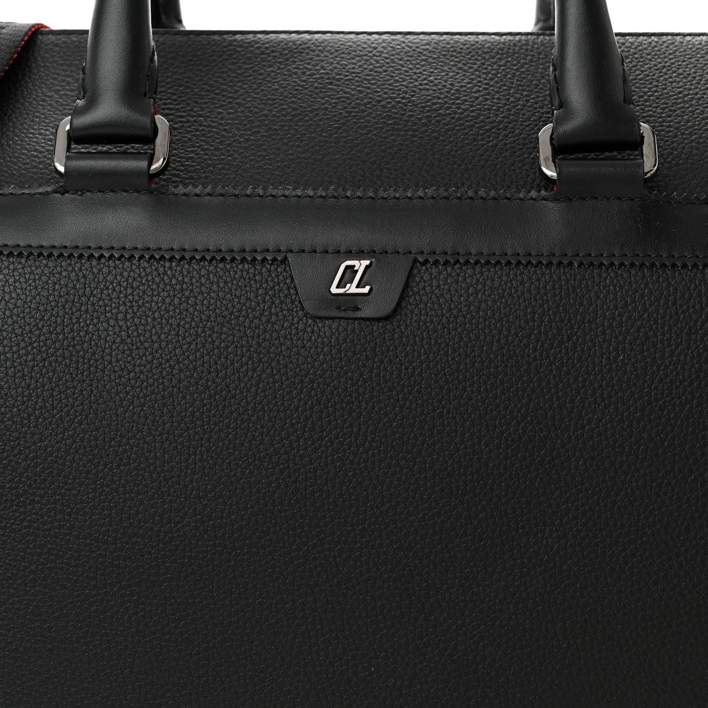 Calfskin Sneakender Studded Duffle Bag Black