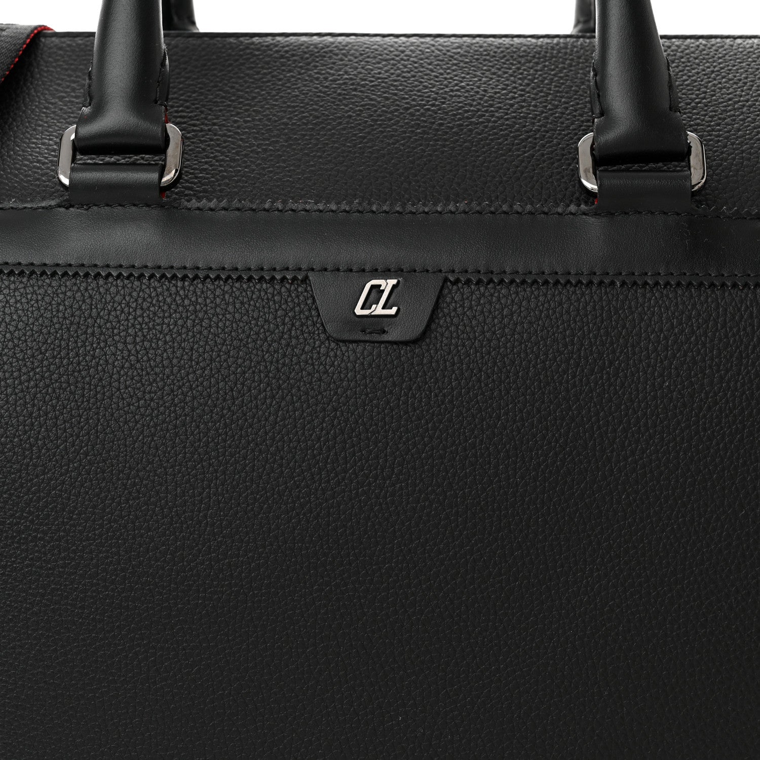 Christian Louboutin Calfskin Sneakender Studded Duffle Bag Black 8 of 10