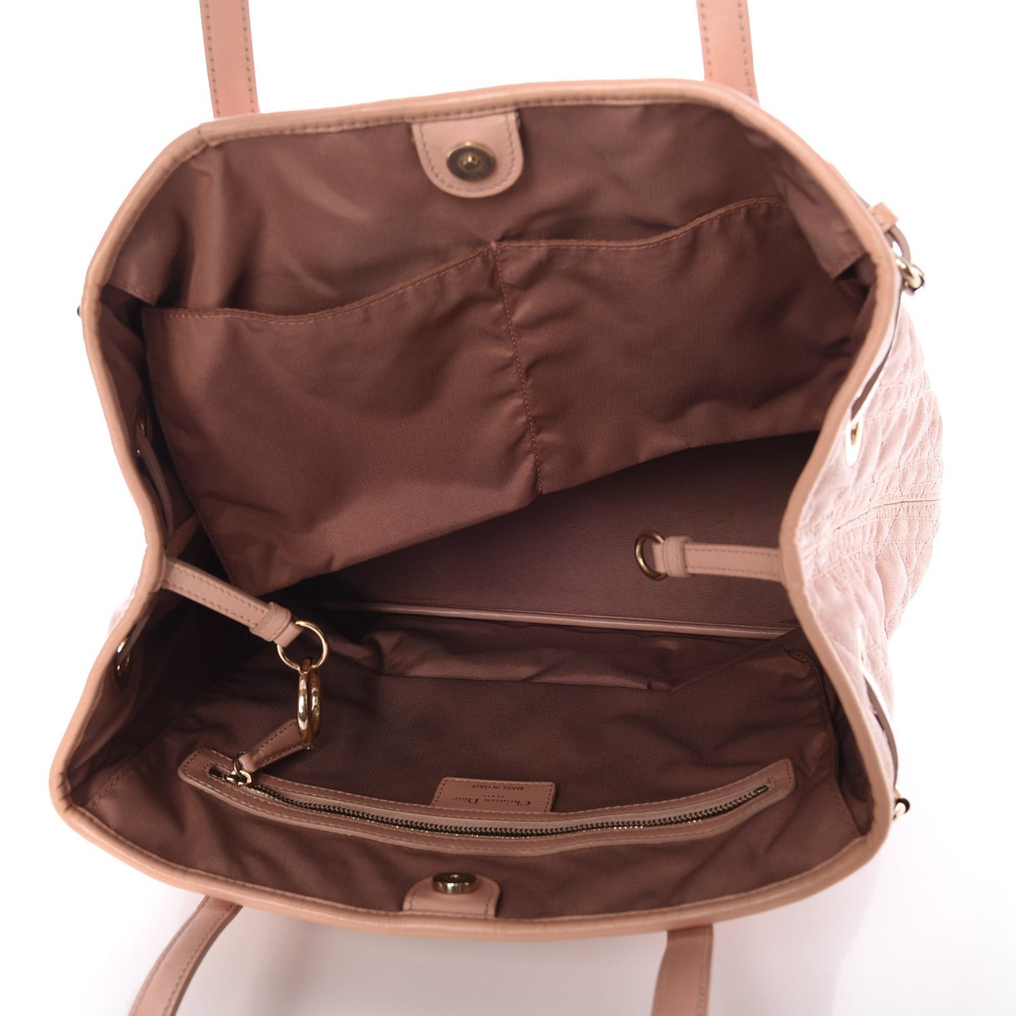 Coated Canvas Cannage Medium Panarea Tote Rosato