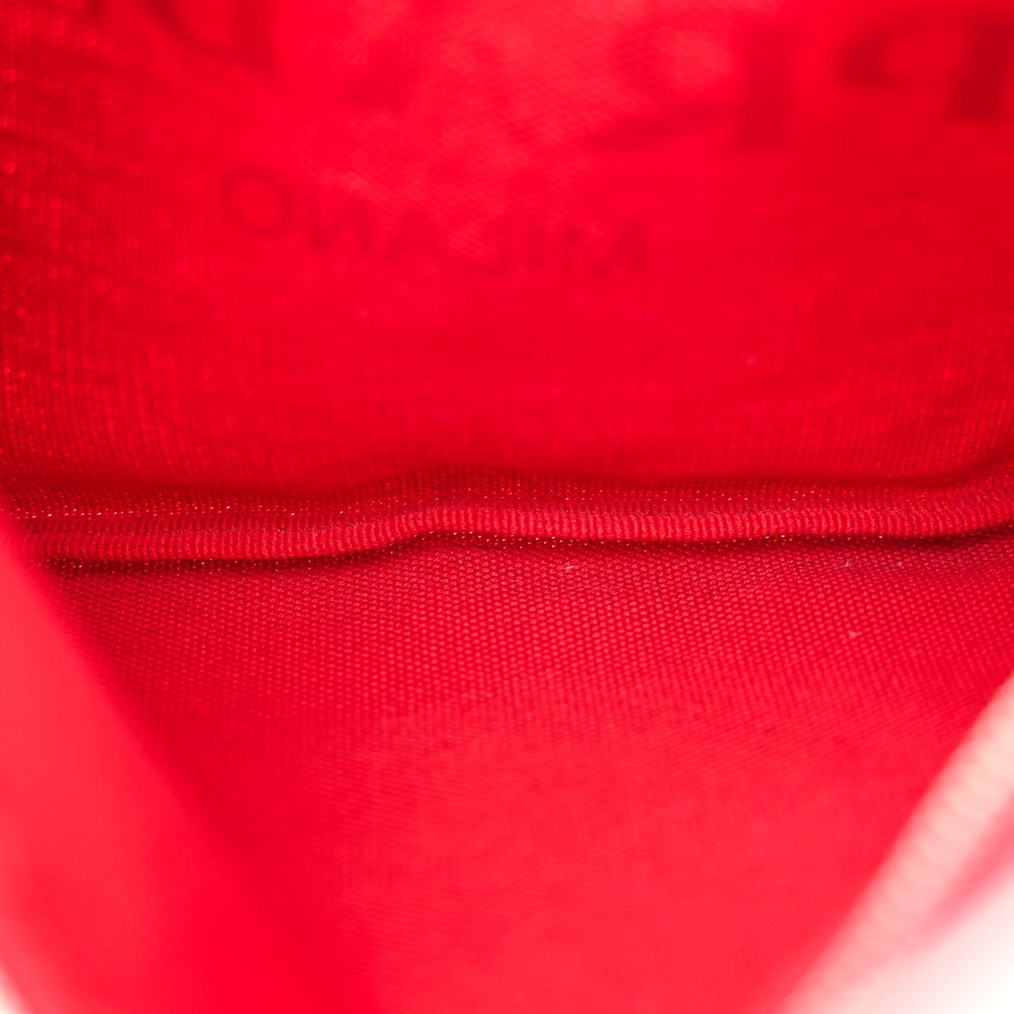 Denim Logo Wristlet Pouch Fuoco Red