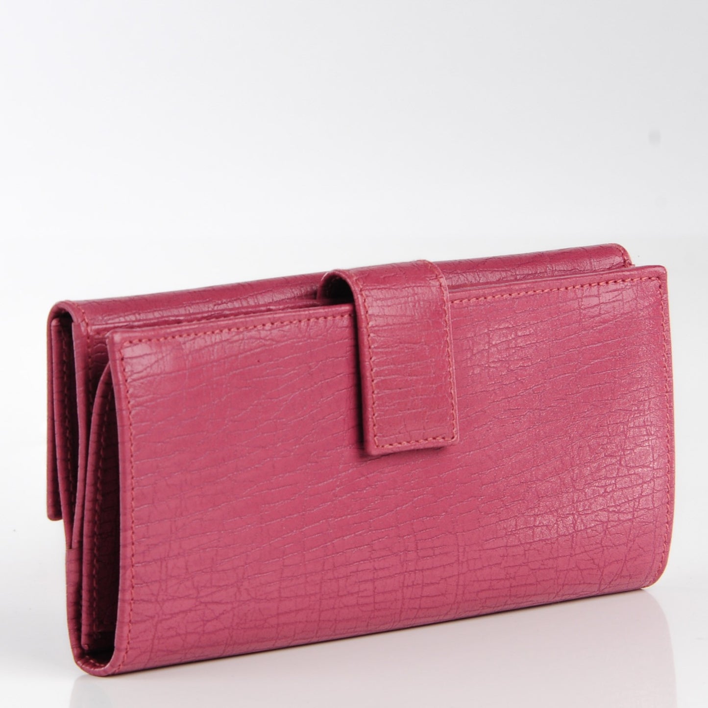Calfskin Continental Flap Wallet Pink