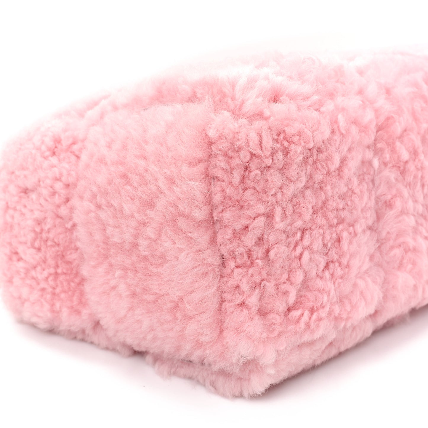 Shearling Small Intrecciato Arco Tote Popsicle