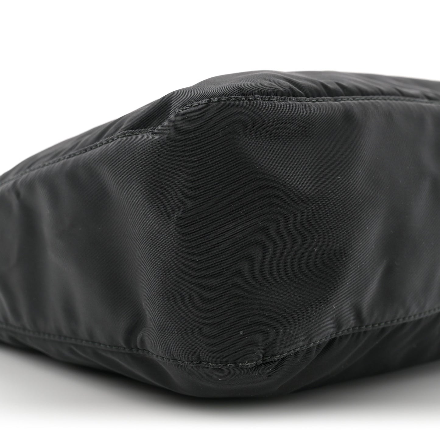 Re-Nylon Vela Saffiano Pocket Double Zip Messenger Bag Black