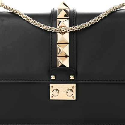 Valentino Garavani Vitello Medium Glam Lock Rockstud Flap Black 7 of 10