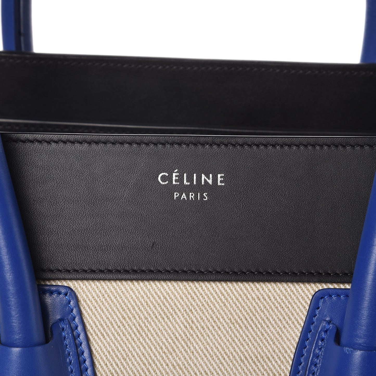 Canvas Smooth Calfskin Mini Tri-Color Luggage Indigo