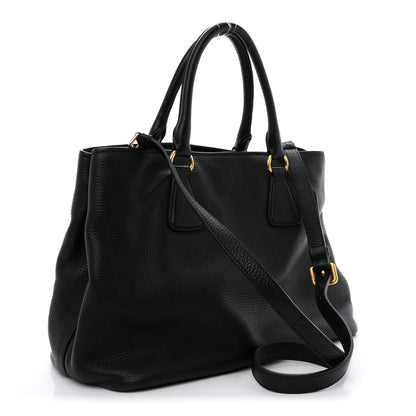 Prada Vitello Daino Tote Black 3 of 11