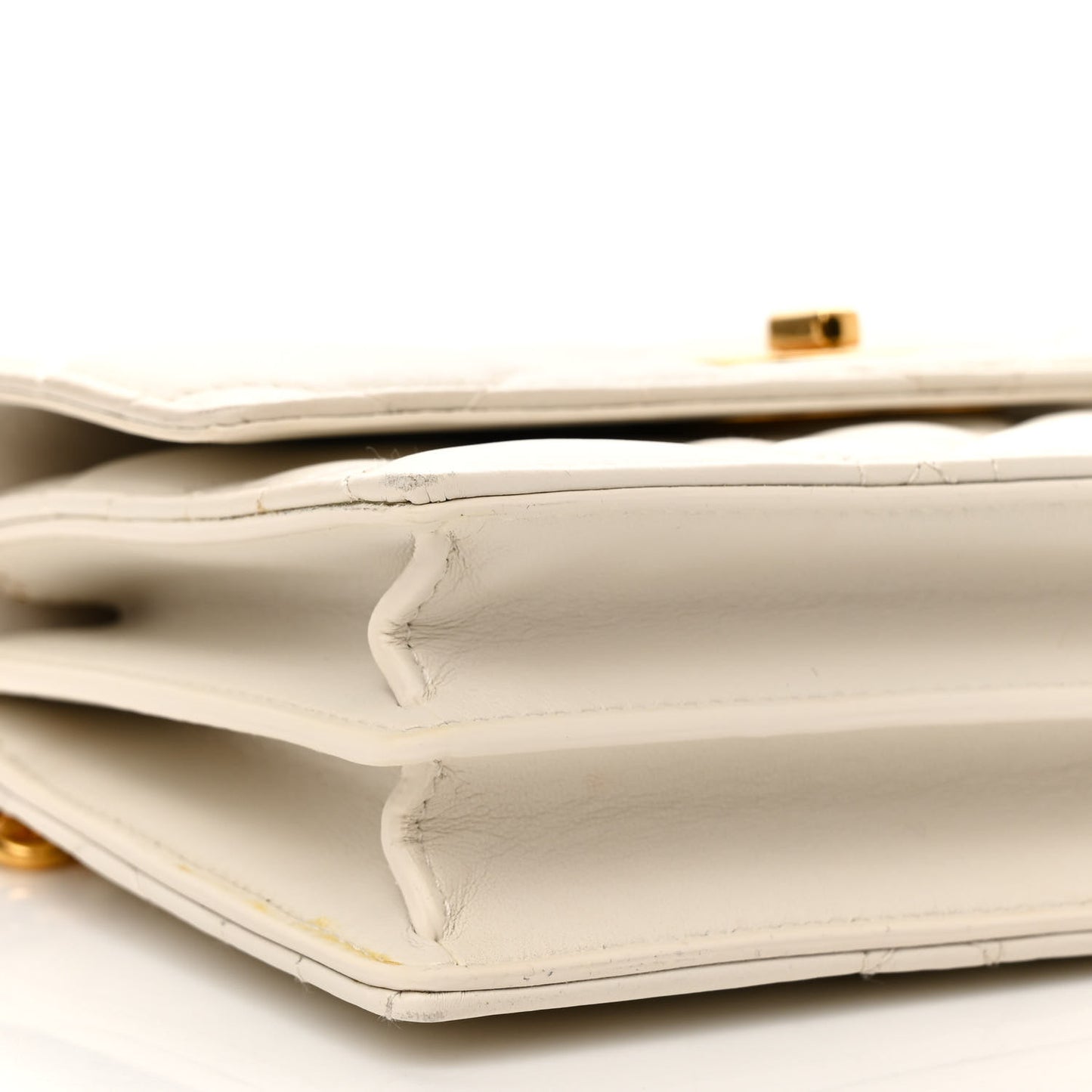 Lambskin Macrocannage Mini Miss Caro Bag Latte Latte